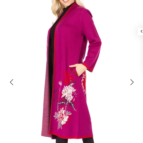 NWT Gorgeous!!! BADGLEY MISCHKA FLORAL DUSTER - Picture 2 of 5